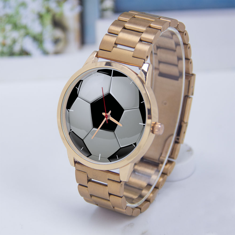 Watch Accessories - นาฬิกาข้อมือดีไซน์ฟุตบอล แฟนบอล สีเงิน สำหรับผู้ชาย ผู้หญิง ของที่ระลึก