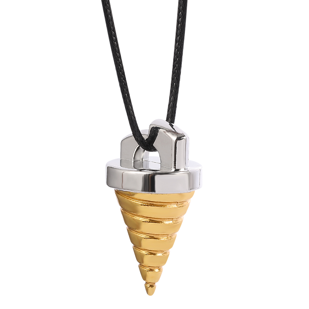 Anime Pendant Necklace - สร้อยคอจี้รูปทรงกรวยเกลียวลายการ์ตูนสไตล์อนิเมะแฟชั่น อุปกรณ์คอสเพลย์ ของขวัญสำหรับผู้ชายและผู้หญิง