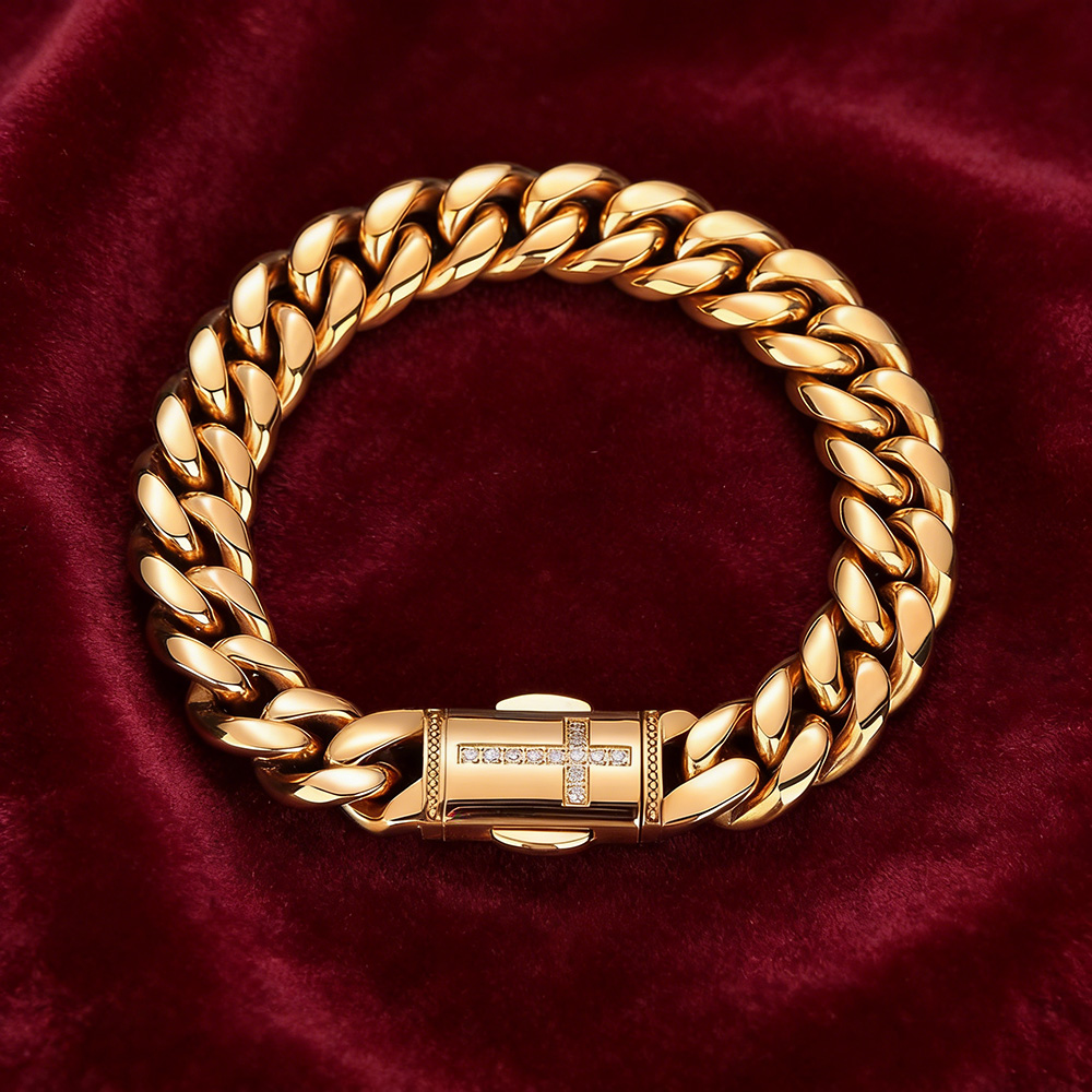 Cuban Link Chain 12Mm - ESKEEM ขายส่ง สร้อยคิวบาลิงค์ขนาด 12 มม. เครื่องประดับฮิปฮอปแฟชั่น