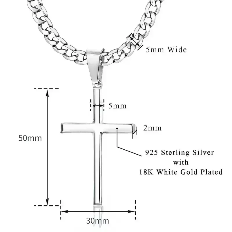 925 เงินสเตอร์ลิงสร้อยคอสําหรั - 925 Sterling Silver Chain Necklace Men บทวิจารณ์และราคา
