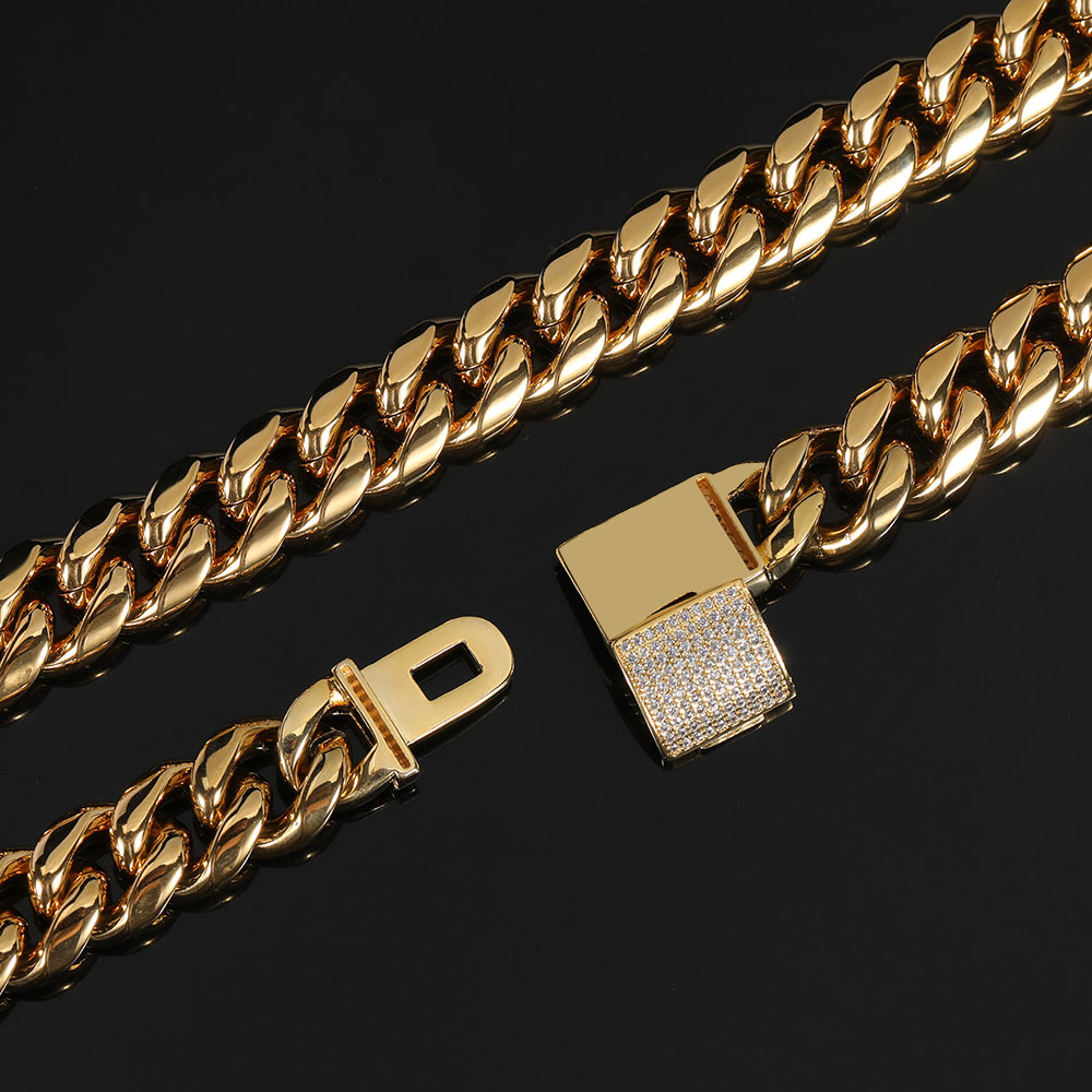 สร้อยคอโซ่316L สไตล์คิวบาสำหรั - Cuban Link Chain 12Mm บทวิจารณ์และราคา