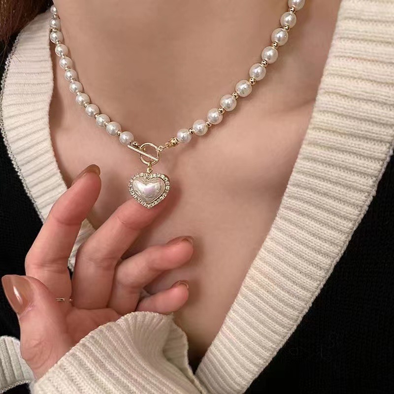 สร้อยคอไข่มุกเทียมวินเทจแบบใหม - Pearl Choker Necklace Vintage บทวิจารณ์และราคา