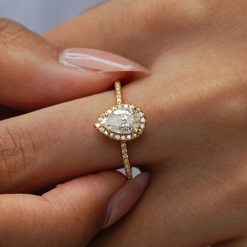 ไคแอนเจม รีอัล 18 เคะ โกลด์ โม - Moissanite Engagement Ring 1 Carat บทวิจารณ์และราคา