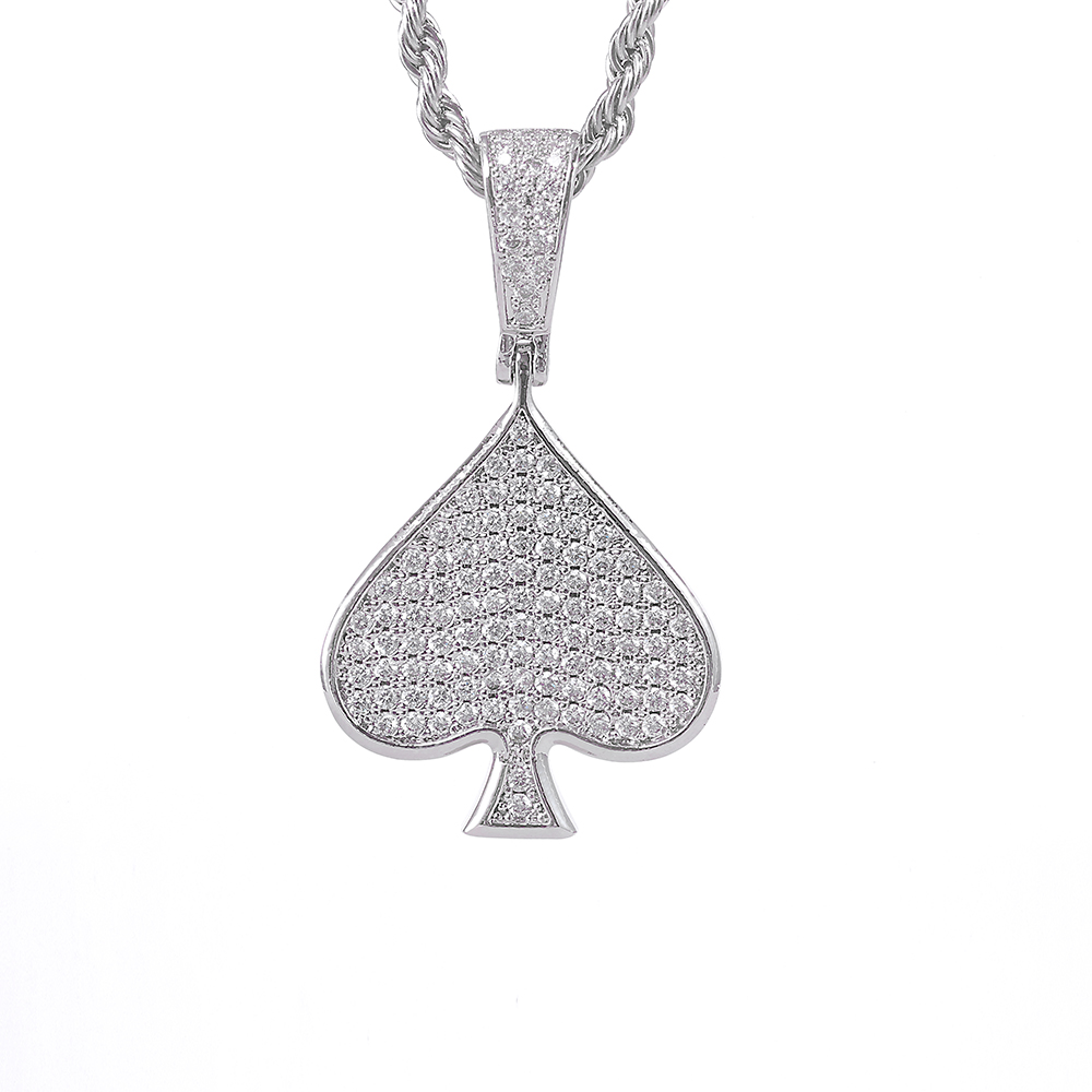 จี้รูปไพ่เอซสีดำ ESKEEm ประดับ - 925 Sterling Silver Chain Necklace Men บทวิจารณ์และราคา