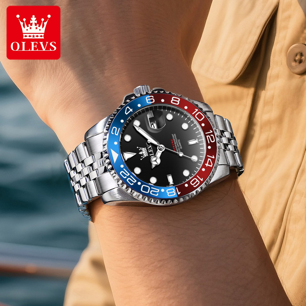 OLEVS 5657 นาฬิกาข้อมือผู้ชายแ - Watch Accessories บทวิจารณ์และราคา
