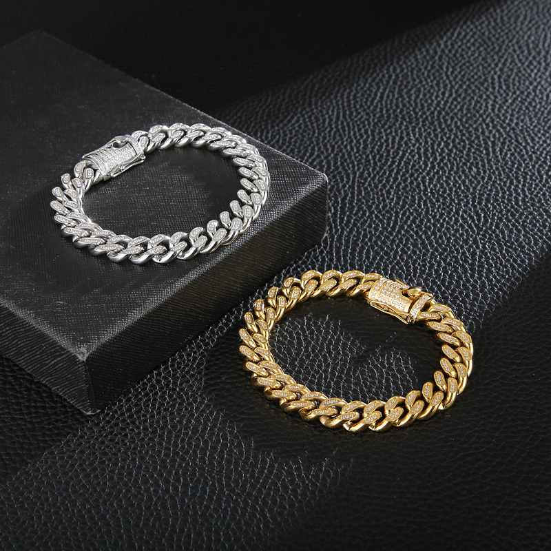 KALEN 12mm CNC Rhinestone Cuba - Cuban Link Chain 12Mm บทวิจารณ์และราคา