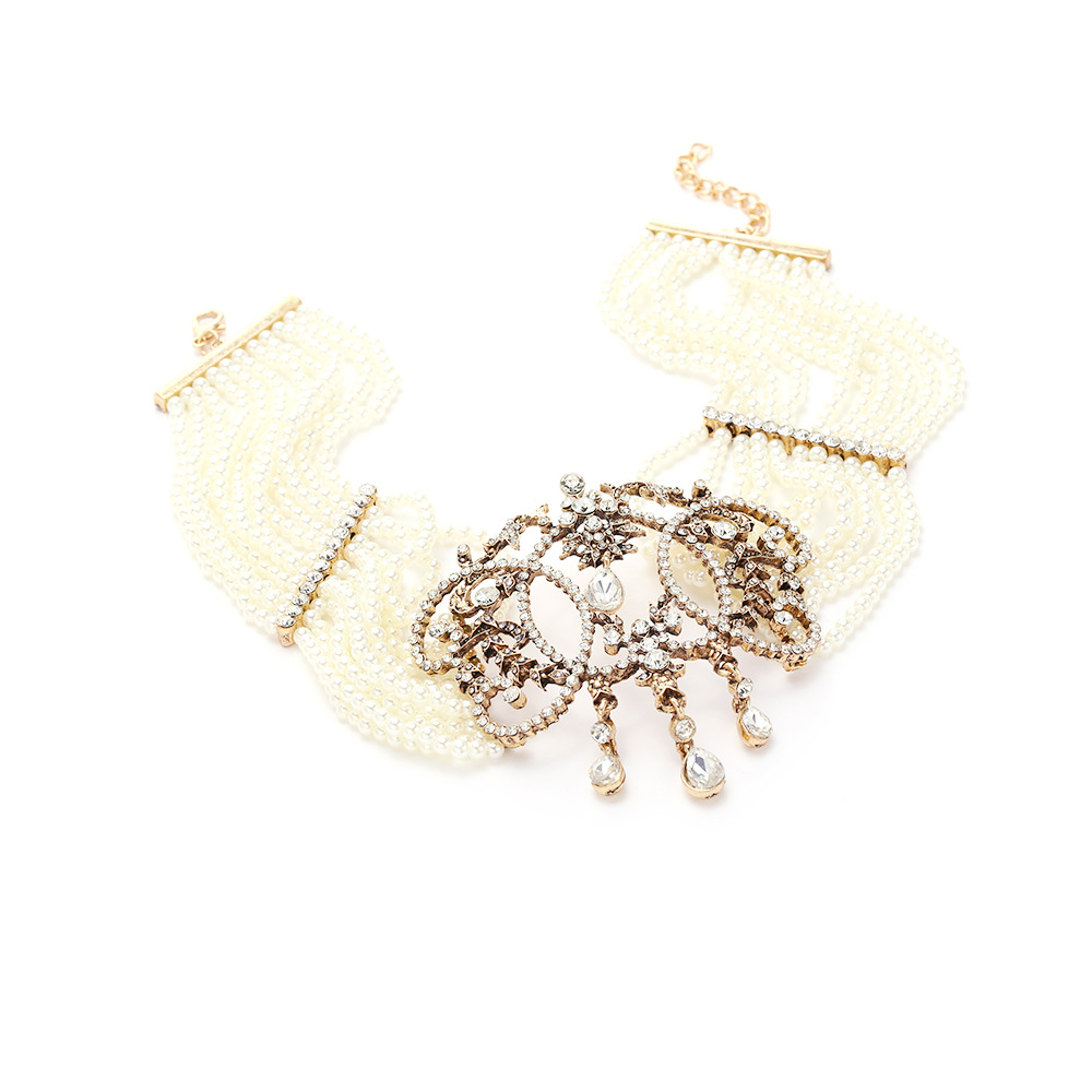 สร้อยคอไข่มุกหลายเส้นสไตล์วินเ - Pearl Choker Necklace Vintage บทวิจารณ์และราคา