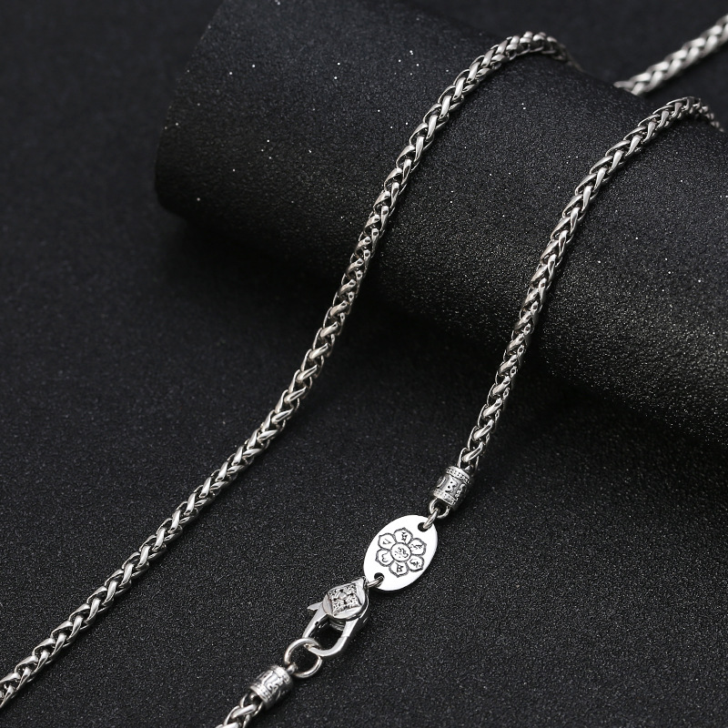 สร้อยคอเงินแท้ S925 ดีไซน์สร้า - 925 Sterling Silver Chain Necklace Men บทวิจารณ์และราคา