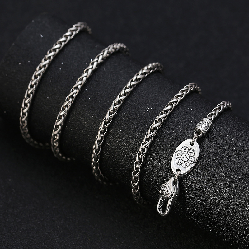 สร้อยคอเงินแท้ S925 ดีไซน์สร้า - 925 Sterling Silver Chain Necklace Men บทวิจารณ์และราคา