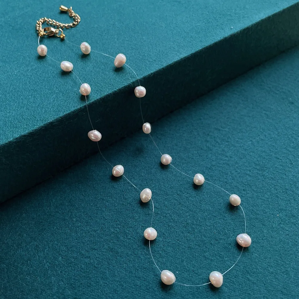 สร้อยคอไข่มุกน้ำจืดธรรมชาติสำห - Pearl Choker Necklace Vintage บทวิจารณ์และราคา