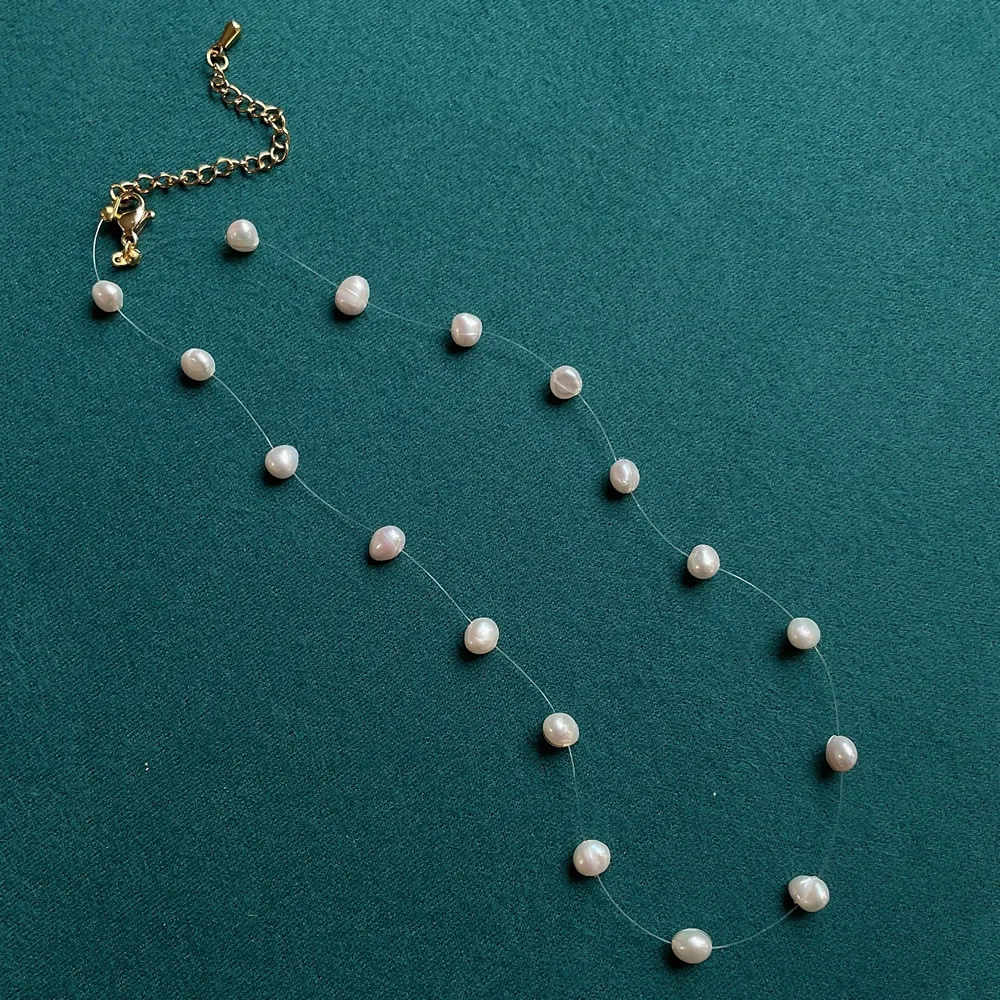 สร้อยคอไข่มุกน้ำจืดธรรมชาติสำห - Pearl Choker Necklace Vintage บทวิจารณ์และราคา