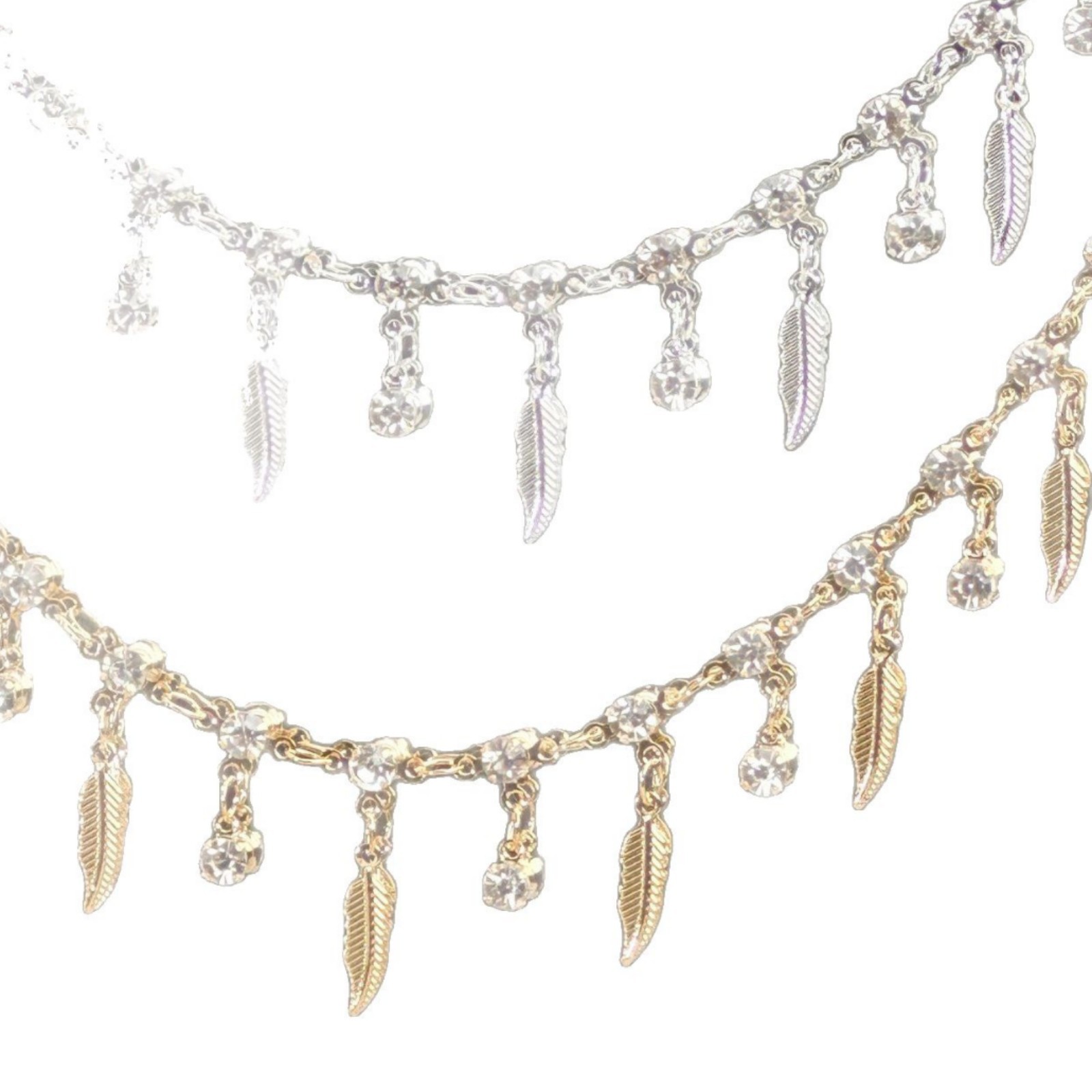 0.5/1/2 เมตร โซ่เพชรลายขนนกสาม - Body Jewelry บทวิจารณ์และราคา