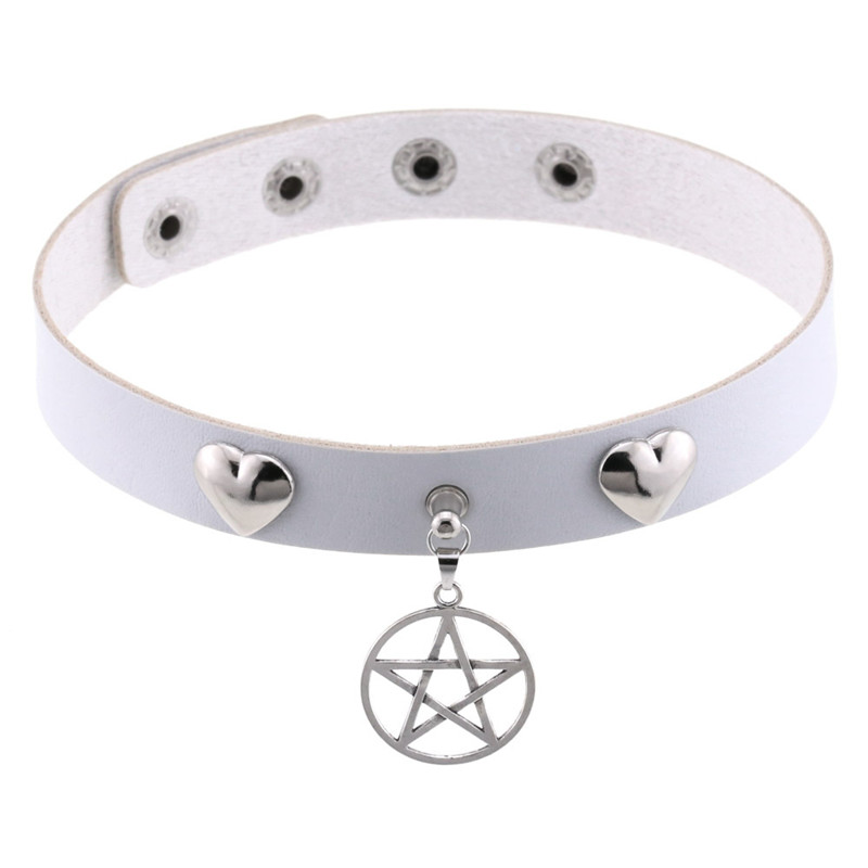 PUNK ฮาโลวีน Emo คอสเพลย์สีดํา - Goth Punk Spike Choker บทวิจารณ์และราคา