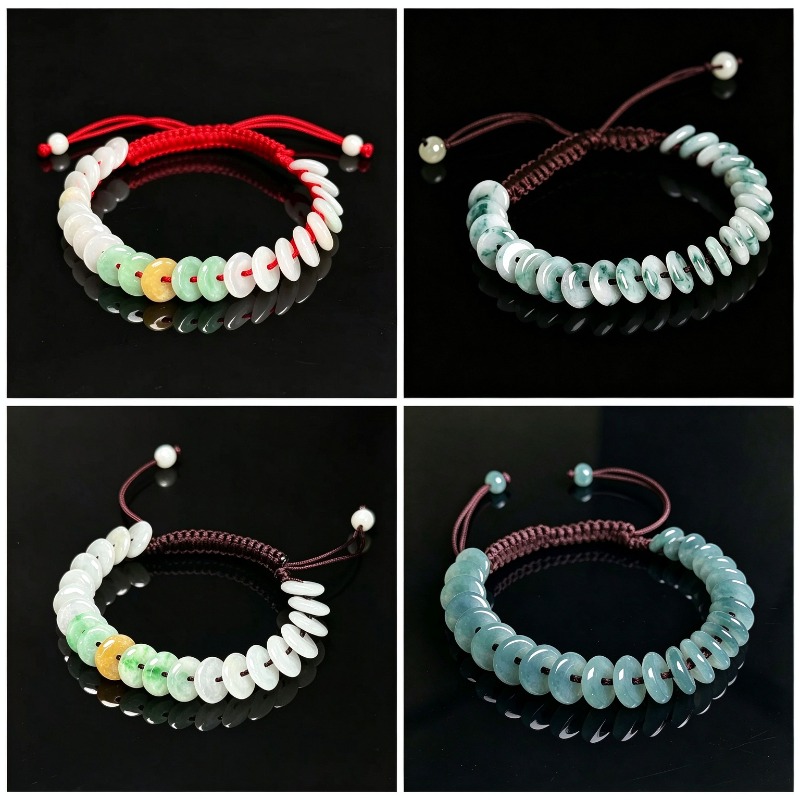 สร้อยข้อมือหยกธรรมชาติเกรดเอ ล - Bracelets บทวิจารณ์และราคา