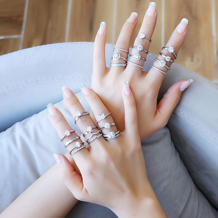 AETEEY S925 แหวนเงินประดับมอยซ - Moissanite Engagement Ring 1 Carat บทวิจารณ์และราคา