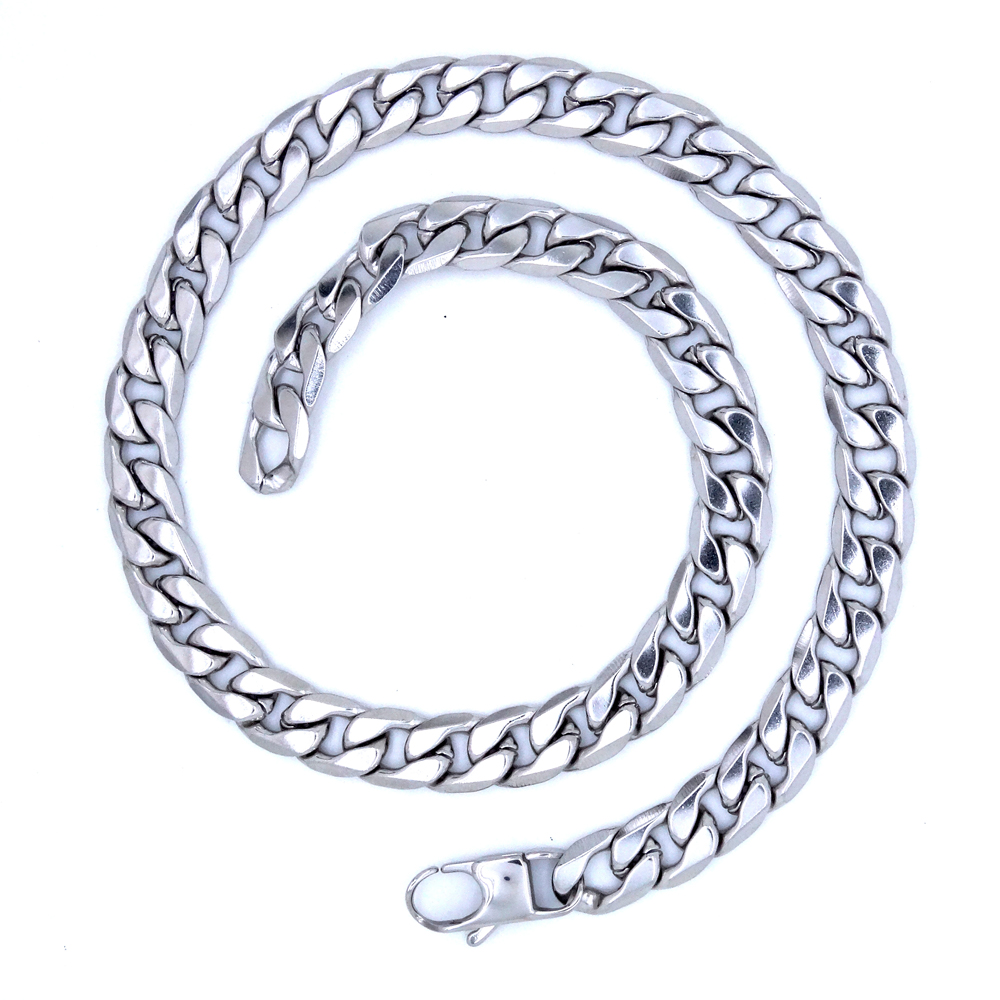 สร้อยคอผู้ชาย ทำจากสแตนเลสสตีล - Cuban Link Chain 12Mm บทวิจารณ์และราคา