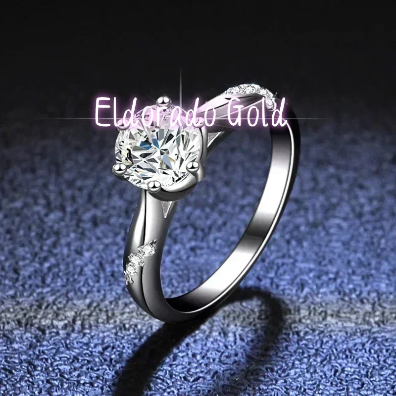 เอลโดราโด โกลด์ 100% ของแท้รับ - Moissanite Engagement Ring 1 Carat บทวิจารณ์และราคา