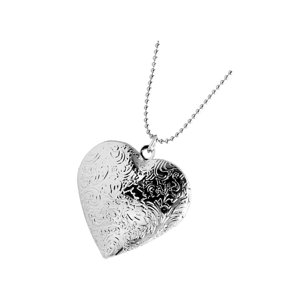 สร้อยคอจี้รูปหัวใจทำจากโลหะผสม - Heart Locket Necklace Photo บทวิจารณ์และราคา
