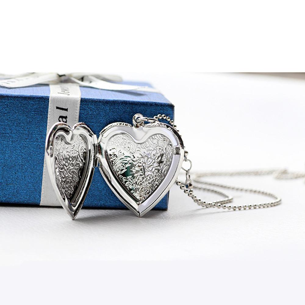 สร้อยคอจี้รูปหัวใจทำจากโลหะผสม - Heart Locket Necklace Photo บทวิจารณ์และราคา