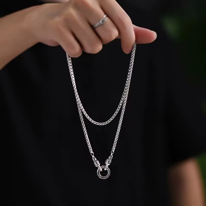 สร้อยคอเงินแท้ 925 ดีไซน์ใหม่  - 925 Sterling Silver Chain Necklace Men บทวิจารณ์และราคา
